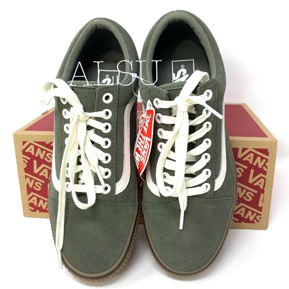 VANS Old Skool Suede Dusty Olive Women’s Sneakers - Picture 7 of 10